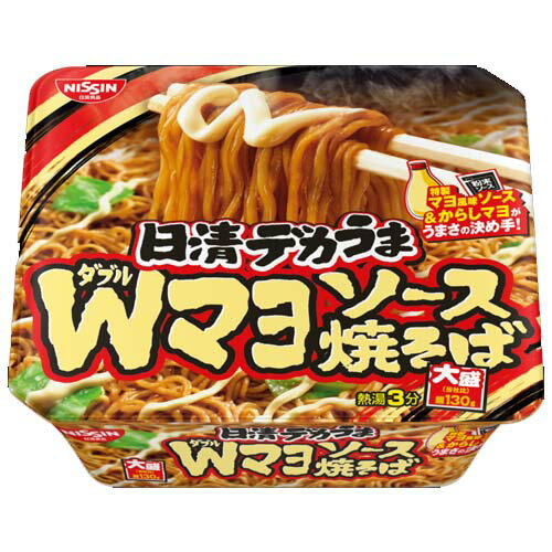 【全商品ポイント10倍 5/9(木)20:00～5/10(金)23:59】日清食品　日清デカうま Wマヨソース焼そば（153g） ×12個×2セット 1