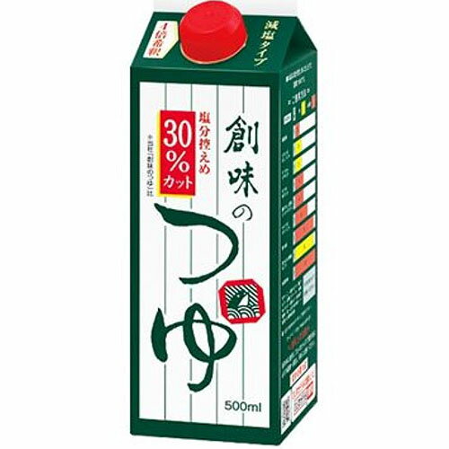 創味食品　創味のつゆ　減塩タイプ（500ml）×6本【送料無料】