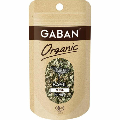 [ 商品説明 ] 「GABAN Organic」は有機栽培したスパイスを使用した有機JAS認証のシリーズです。 環境にも配慮し、紙製のチャック付スタンディングパウチを採用しています。 [ 原材料 ] 有機バジル（エジプト産）