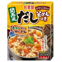 具材は、鶏肉・ごぼう・にんじん・こんにゃく・油揚げ・椎茸。昆布・鰹節・椎茸の旨味に、いりこだしを加えた、関西地区でおなじみの旨味たっぷりの“かやくごはん”が楽しめる釜めしの素です。