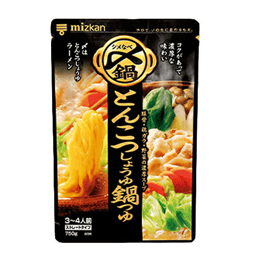 ミツカン 〆までとんこつしょうゆ鍋つゆ 750g×12個 【送料無料】
