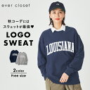 【 SALE 50 OFF】レディース カレッジロゴスウェット 春服 春物 長袖 トップス スウェット スエット ロゴスウェット トレーナー プルオーバー 綿 裏毛 コットン ロゴ カレッジ ビッグシルエット オーバーシルエット ゆったり 楽ちん ネイビー グレー お揃い 親子コーデ 24SS