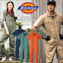 Dickies ディッキーズ オーバーオール D-749 SS〜5L 男女兼用 作業服 つなぎ 半袖 続服 レディース メンズ ストレッチ 作業着 春夏 おしゃ...