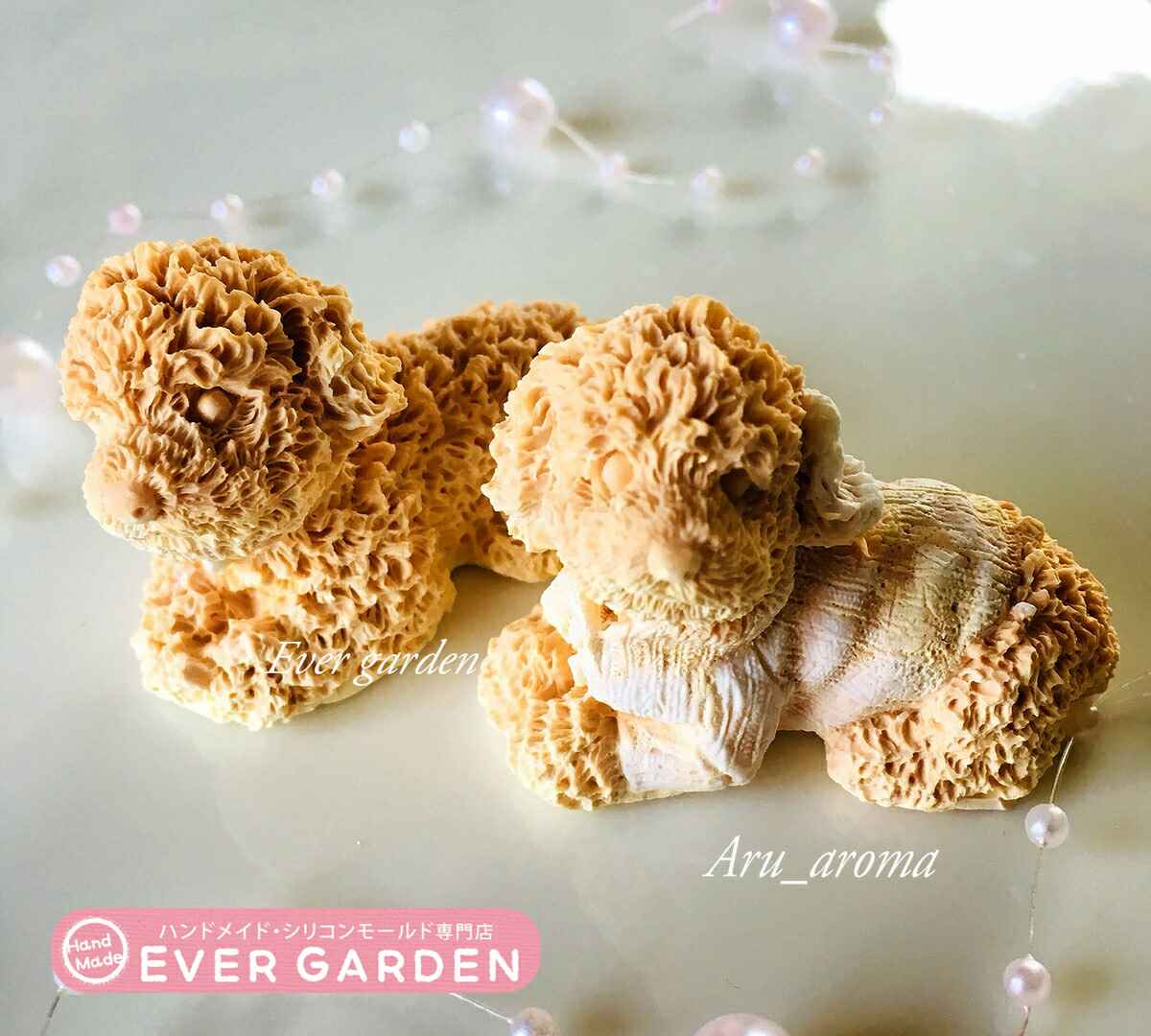 トイプードル 犬 動物 シリコンモールド レジン アロマストーン 手作り 石鹸 キャンドル 樹脂 粘土 オルゴナイト 型 抜き型 3D 彫刻 イヌ かわいい ペット