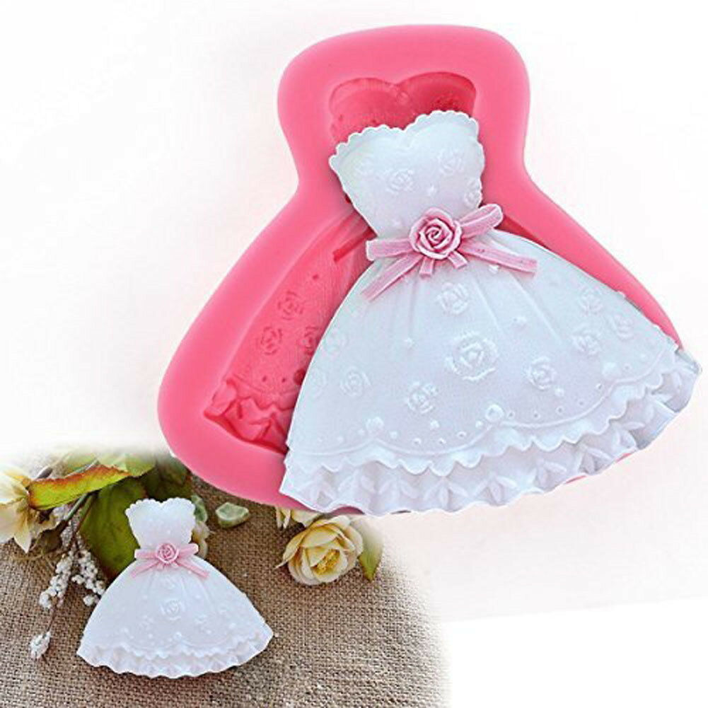 ドレス 2個セット ウェディング 結婚式 シリコンモールド レジン 手作り 石鹸 樹脂 粘土 レジン シリコン モールド シリコン 型 抜き型 キット 道具 かわいい モールド レジンクラフト デコ パーツ オルゴナイト 女の子 服格安通販　バレンタイン　人気　ランキング
