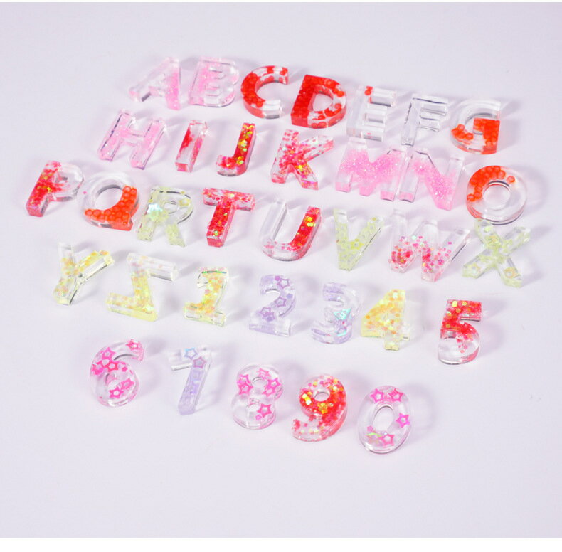 アルファベット 数字 レジン シリコンモールド ネックレス アクセサリー パーツ 作成 UVレジン オルゴナイト エポキシ樹脂 樹脂粘土 型 抜き型 キット 道具格安通販　バレンタイン　人気　ランキング