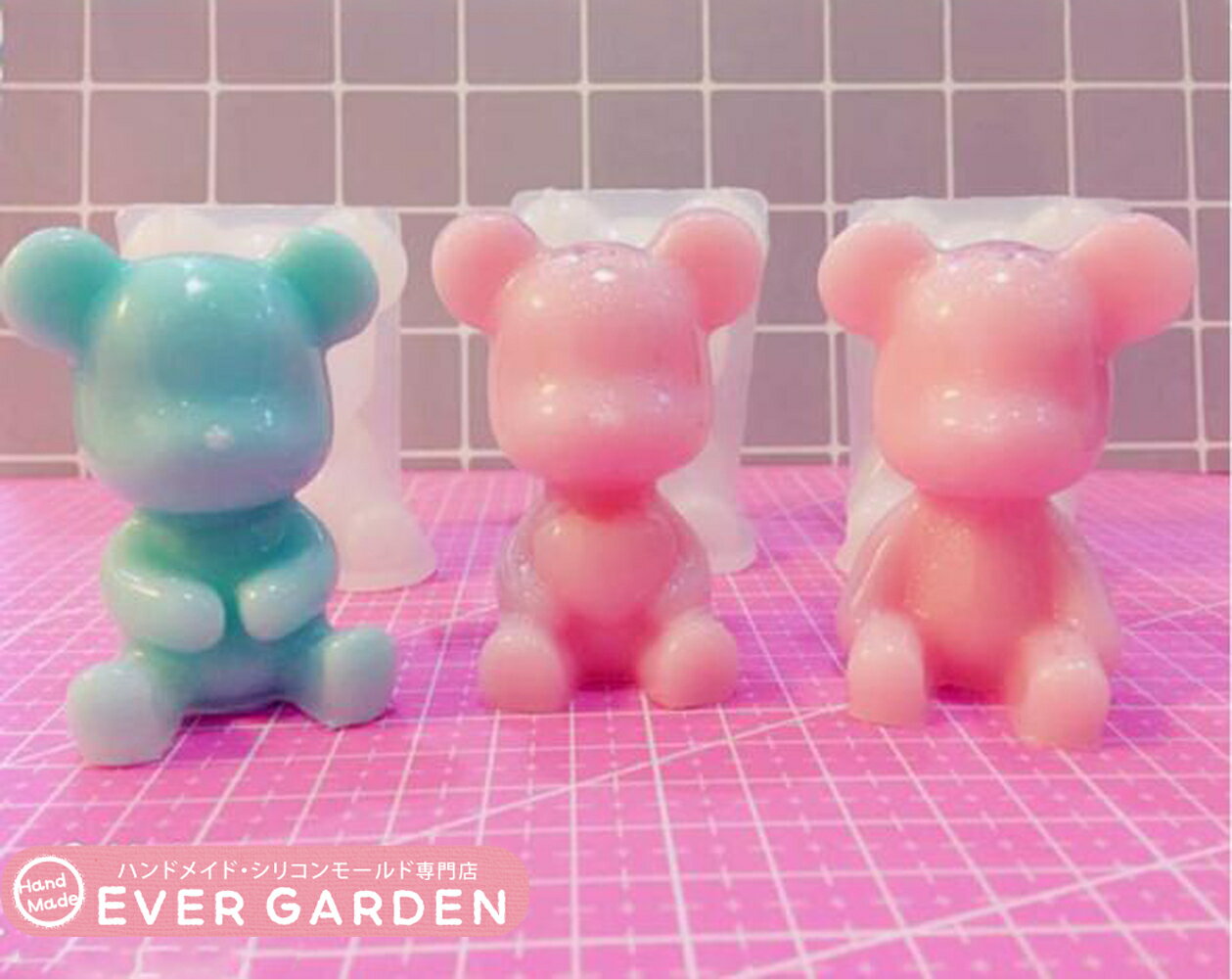 シリコンモールド 立体 熊 クマ シリコンモールド レジン アロマストーン 手作り 石鹸 キャンドル 樹脂 粘土 オルゴナイト 型 抜き型格安通販　バレンタイン　人気　ランキング