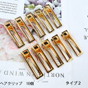 ヘアクリップ ヘアピン ハンドメイド 手作り パーツ 金具 10個セット タイプ2