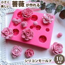 バラ 花 10個 ハート シリコンモールド レジン アロマストーン 手作り 石鹸 キャンドル 樹脂 粘土 オルゴナイト 型 シリコン モールド