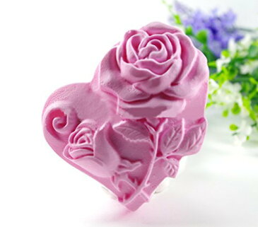 バラ 二輪 ハート 薔薇 シリコンモールド レジン 手作り 石鹸 樹脂 粘土 レジン シリコン モールド シリコン 型 抜き型 キット 道具 新入荷 シリコンプレート 型取り オルゴナイト 型 シリコン 型 レジン