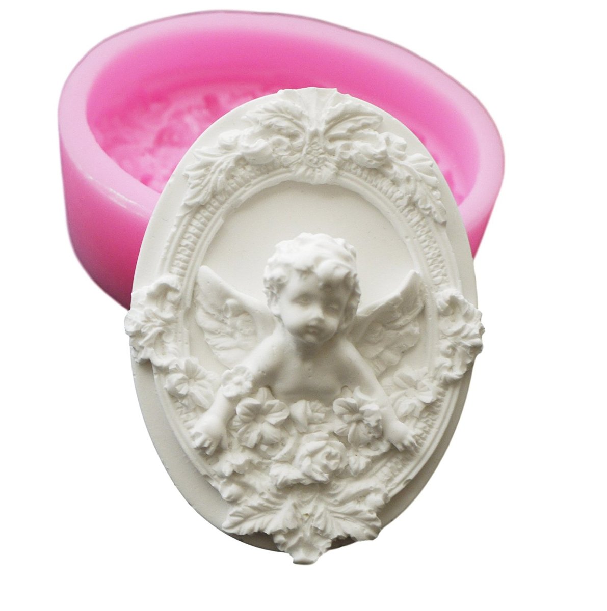 天使 1 エンジェル 妖精 シリコンモールド レジン アロマハイストーン 石膏 手作り 石鹸 レジン 樹脂 粘土 シリコン型 抜き型 【オススメ】 UVレジン アロマワックスバー ローソク 土台 手芸 オルゴナイト 型格安通販　バレンタイン　人気　ランキング