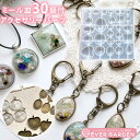 シリコンモールド レジン ミール皿 30個付き 鏡面仕上 アクセサリー パーツ 作成 ネックレス イヤリング ピアス ペンダント キーホルダー シリコン モール...