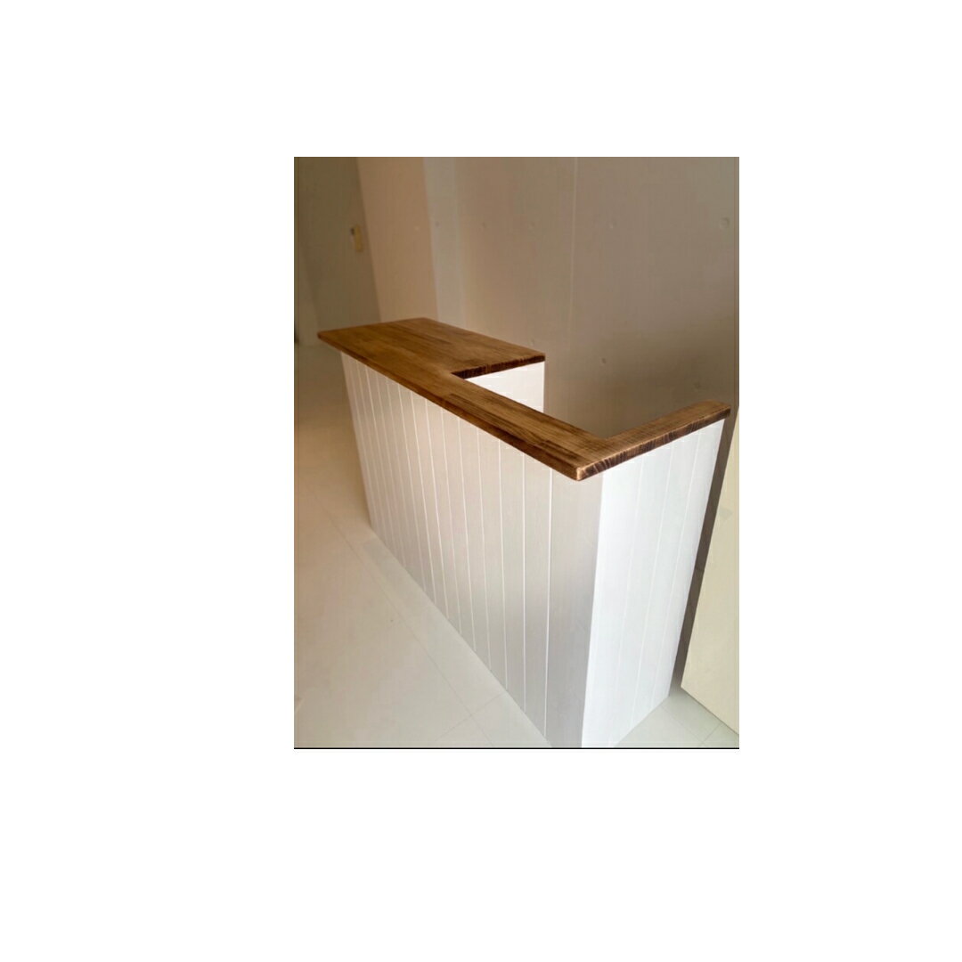 くり抜きレジカウンター　キャッシャー　レジ台　受付カウンター　テーブル　カウンター