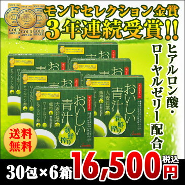 おいしい青汁お徳用6箱セット(30包×6箱)【代引き手数料無料】鮮度と栄養バランスにこだわった大麦若葉・熊笹・ローヤルゼリー【エバーライフ】青汁 国産 青汁 ヒアルロン酸 青汁 熊笹 あおじる(贈り物 ギフト プレゼント 食物繊維 抹茶)【D】