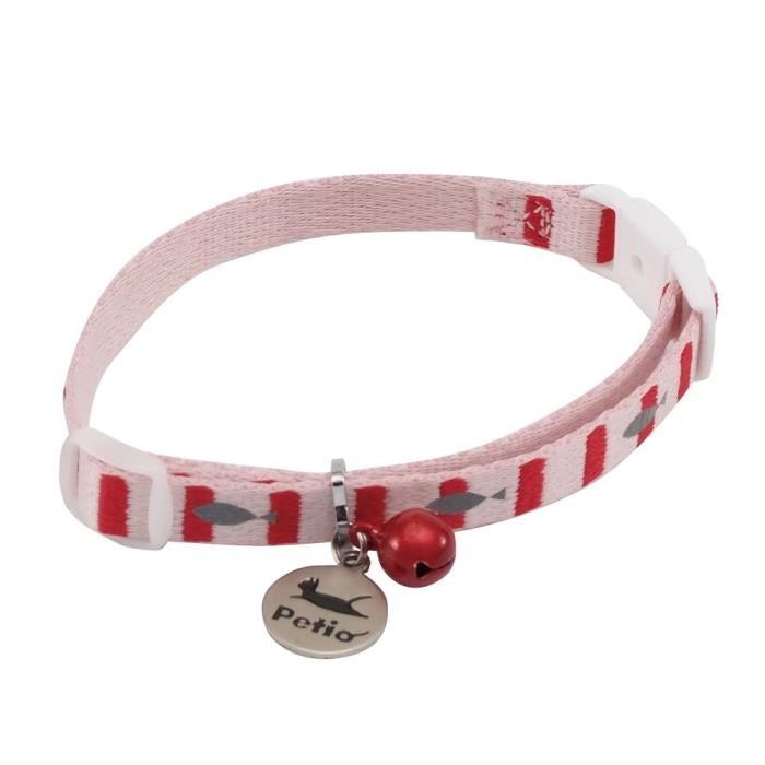 Rakuten - CAT　COLLAR　フィッシュボーダーカラー　ピンク　PK