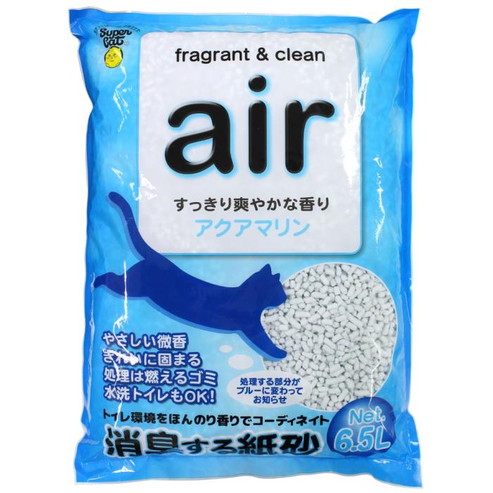 猫砂 air 消臭する紙砂 アクアマリン(6.5L)