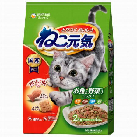 Rakuten - ユニ・チャーム ねこ元気 お魚と野菜ミックス 2kg