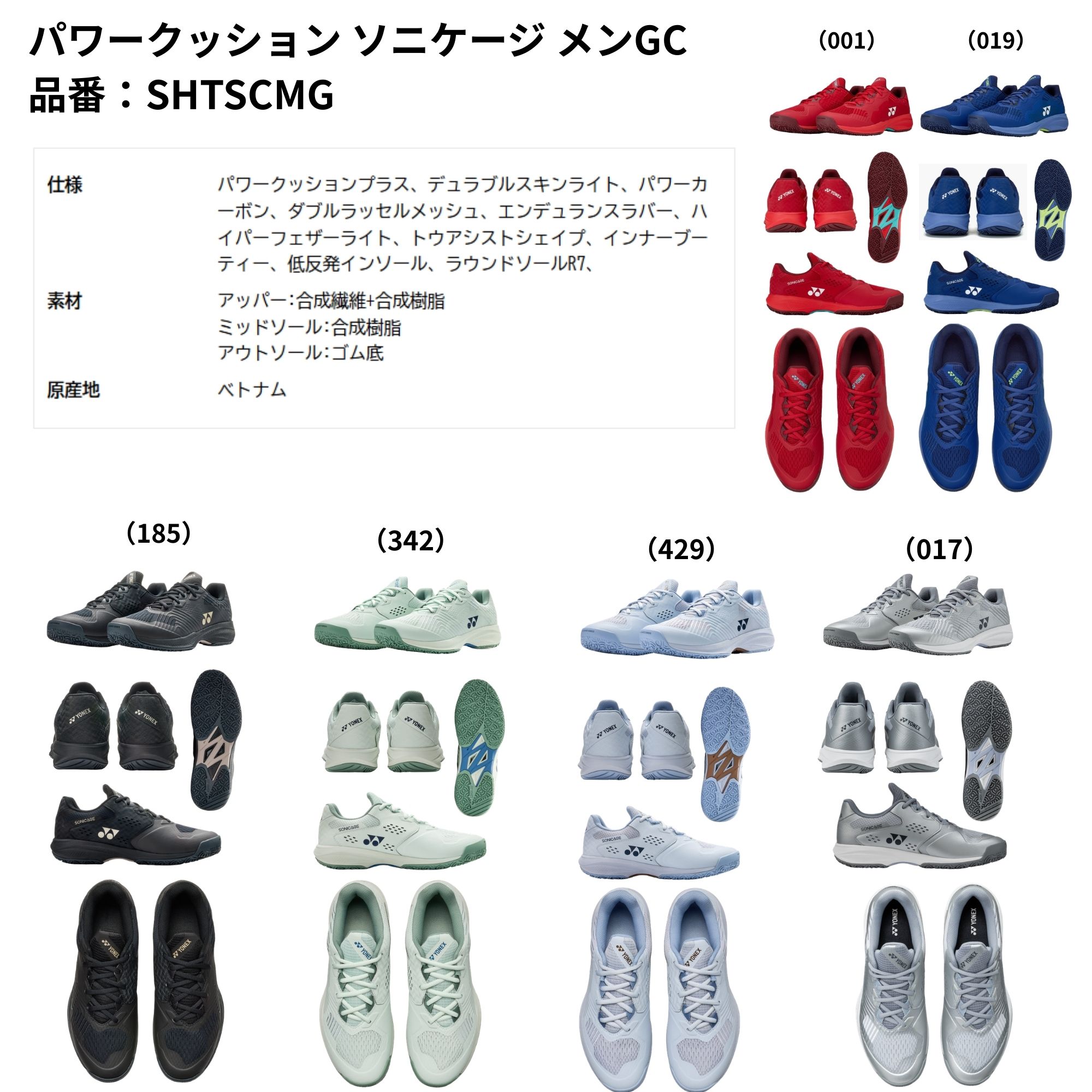 【最短出荷】オムニ・クレー用 ヨネックス YONEX テニスシューズ パワークッションソニケージMGC SHTSCMG 2