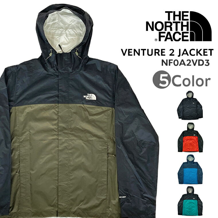 ザ ノースフェイス THE NORTH FACE ジャケット ベンチャー 2 VENTURE 2 JACKET NF0A2VD3 定番 人気 メンズ ユニセックス ブラック ネイビー グリーン レッド トープ ベンチャージャケット 春 秋 冬 アウター マウンテンパーカー ナイロンジャケット 防水