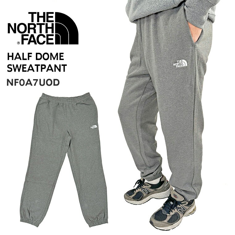 ザ・ノース・フェイス 裏起毛パンツ メンズ ザ ノースフェイス THE NORTH FACE パンツ ズボン HALF DOME SWEATPANT ハーフドーム スウェットパンツ ジョガーパンツ 裏起毛 メンズ ロゴ NF0A7UOD GAZ MEDIUM GREY HEATHER グレー ゴムパンツ アウトドア キャンプ