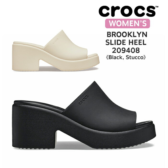 NbNX crocs ubN XCh q[ T_ fB[X 209408 BROOKLYN SLIDE HEEL BLACK STUCCO ubN X^bR zCg   CgCh tH[eNmW[ q[T_ y y  7.5cm lC f