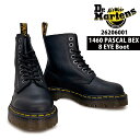 Dr.martens ドクターマーチン 8ホール ブーツ レディース レースアップ 1460 PASCAL BEX 8EYE BOOT パスカル ベックス 26206001 BLACK ブラック 本革 PISA 厚底 人気 おしゃれ 楽天 通販 あす楽 送料無料