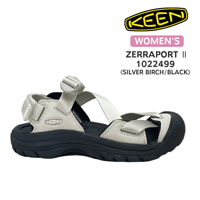 楽天EVER RICHキーン KEEN サンダル レディース 1022499 WOMEN'S ZERRAPORT 2 SANDAL ウィメンズ ゼラポート 2 SILVER BIRCH / BLACK シルバー バーチ ブラック スポーツサンダル スポサン アウトドア キャンプ 水陸両用 抗菌防臭 速乾性 人気 モデル