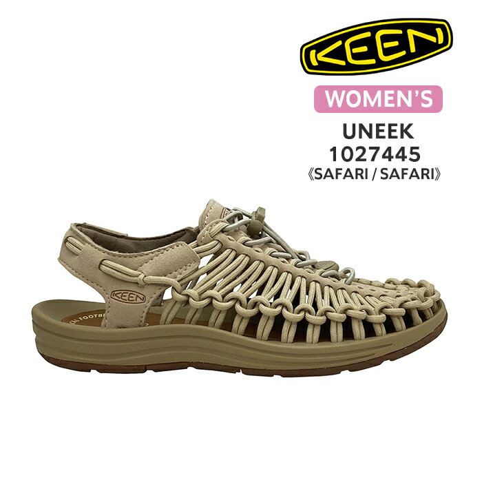 楽天EVER RICHキーン KEEN サンダル レディース 1027445 WOMEN'S UNEEK ウィメンズ ユニーク SAFARI / SAFARI サファリ/サファリ ベージュ スポーツサンダル スポサン アウトドア キャンプ 軽量 抗菌防臭 人気 モデル