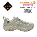 【G.W.限定 P3倍】メレル モアブ3 MERRELL スニーカー レディース J500422 WOMENS MOAB3 SYNTHETIC GORE-TEX ウィメンズ モアブ 3 シンセティック ゴアテックス BIRCH/BIRCH バーチ グレー トレッキング ハイキング キャンプ ローカット サステナブル 透湿性 防水性 通気性