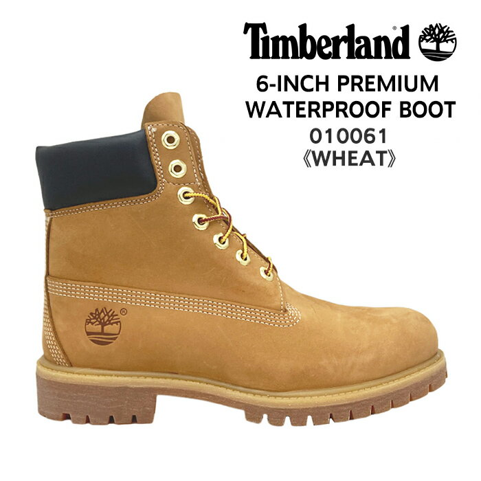 楽天EVER RICHティンバーランド Timberland ブーツ メンズ 010061 6INCH PREMIUM WATERPROOF BOOT 6インチ プレミアム ウォータープルーフブーツ ロゴ WHEAT ウィート ヌバック イエローブーツ レースアップブーツ 冬 防寒 楽天 通販 送料無料