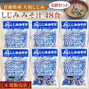 大和しじみ汁 8食 × 6袋セット しじみ汁 しじみ みそ汁 しじみちゃん本舗 青森県産 しじみ味噌汁 インスタント 即席 味噌汁 送料無料