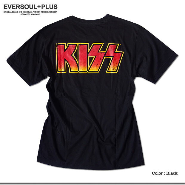 【KISS APPAREL 正規品 】kiss Tシャツ メンズ キッス 半袖 レディース バンド ロック メンバー ロゴ 夏フェス バンドTシャツ ジーンシモンズ ポールスタンレー キャラクター グッズ ROCK ダンス ブラック ペアルック 誕生日プレゼント【メール便送料無料】 — vista 2
