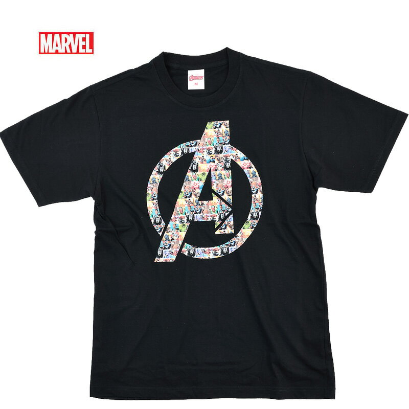 正規品【クロネコゆうパケット便で送料無料!!】マーベル Tシャツ MARVEL メンズ キャプテンアメリカ アベンジャーズ 半袖 アメコミ アイアンマン ハルク ソー ドクターストレンジ キャラクター グッズ ストリート ダンス ロゴ ブラック tシャツ 誕生日プレゼント