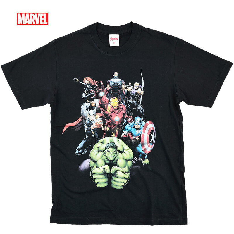 MARVEL マーベル Tシャツ アベンジャーズ tシャツ メンズ キャプテンアメリカ 半袖 ハルク マイティ ソー アイアンマン ホークアイ ファルコン ブラックウィドウ アメコミ キャラクター グッズ ダンス ペアルック 誕生日プレゼント