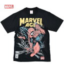  マーベル Tシャツ スパイダーマン MARVEL tシャツ メンズ 半袖 ヴェノム アメコミ アベンジャーズ スパイダーマン ベノム ハルク キャラクター グッズ ストリート ダンス プリント ブラック ペアルック 誕生日プレゼント ギフト