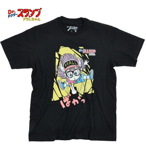 ドクタースランプ アラレちゃん Tシャツ メンズ プリント アニメ 半袖 ブラック 黒 キャラクター グッズ 地球パンチ 可愛い 原宿系 OTAKU あられちゃん レディース コレクター ダンス スケーター 誕生日プレゼント ペアルック【メール便送料無料】