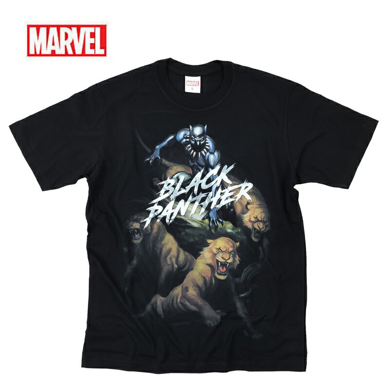 楽天EVERSOUL PLUS 公式 メンズ通販正規品【クロネコゆうパケット便で送料無料】 マーベル Tシャツ MARVEL ブラックパンサー tシャツ メンズ 半袖 BLACK PANTHER アメコミ アベンジャーズ ドクターストレンジ キャプテンアメリカ キャラクター グッズ ダンス ブラック ペアルック 誕生日プレゼント