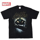 【クロネコゆうパケット便で送料無料】 マーベル Tシャツ MARVEL ブラックパンサー スパイダーマン tシャツ メンズ 半袖 BLACK PANTHER アメコミ アベンジャーズ ワカンダ キャプテンアメリカ キャラクター 映画 グッズ ダンス ブラック ペアルック 誕生日プレゼント