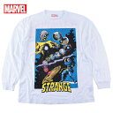 【クロネコゆうパケット送料無料】MARVEL ロンT メンズ ドクターストレンジ マーベル Tシャツ レディース 長袖 DOCTOR STRANGE スパイダーマン ユニセックス アメコミ アベンジャーズ キャプテンアメリカ キャラクター グッズ ダンス ホワイト ペアルック プレゼント ギフト