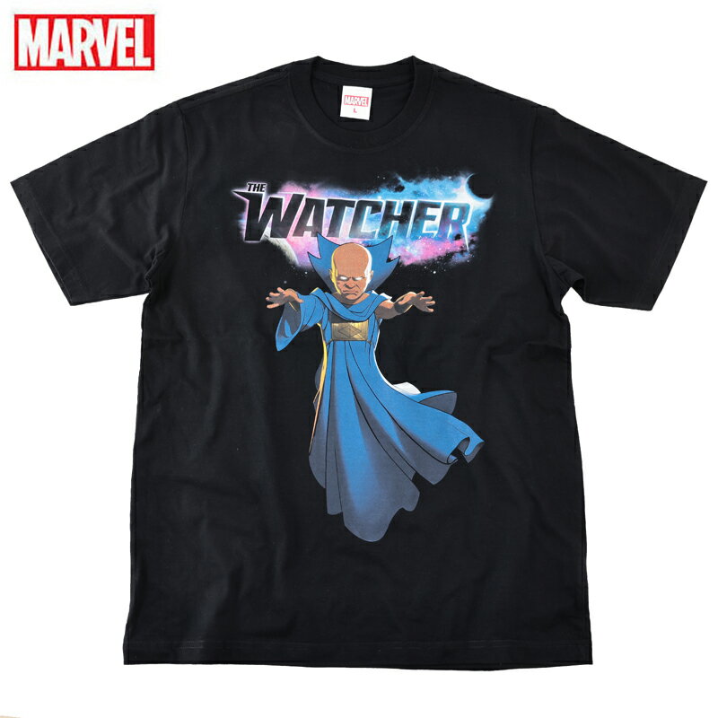 マーベル Tシャツ MARVEL WHAT IF ザウォッチャー THE WATCHER tシャツ メンズ 半袖 アニメ アメコミ コミック アベンジャーズ アイアンマン キャラクター グッズ ダンス ブラック ペアルック ギフト 誕生日プレゼント【メール便送料無料】