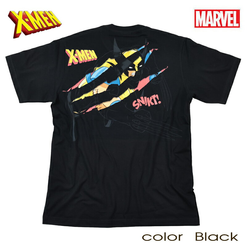 【クロネコゆうパケット便で送料無料】X-MEN エックスメン MARVEL マーベル Tシャツ 半袖 プリント ウルヴァリン キャラクター AVENGERS メンズ アベンジャーズ レディース アメコミ tシャツ アイアンマン グッズ ダンス 黒 ブラック 誕生日プレゼント ペアルック