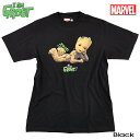 【クロネコゆうパケット便で送料無料】 マーベル Tシャツ MARVEL メンズ GROOT tシャツ レディース 半袖 グル―ト かわいい アメコミ ガーディアンズオブギャラクシー アベンジャーズ キャプテンアメリカ キャラクター 映画T グッズ ブラック 誕生日プレゼント ギフト