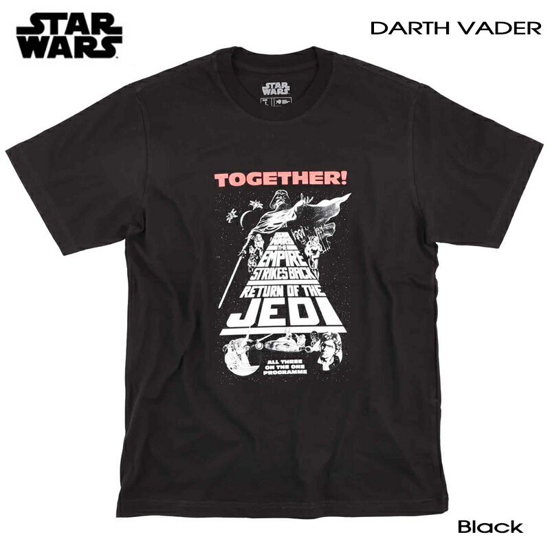 スターウォーズ ダースベイダー ダースベーダー Tシャツ メンズ 半袖 STARWARS 映画T ストームトルーパー ハンソロ ルーク キャラクター グッズ ロゴ プリント キャラクターグッズ ダンス ブラック 誕生日プレゼント ギフト ペアルック