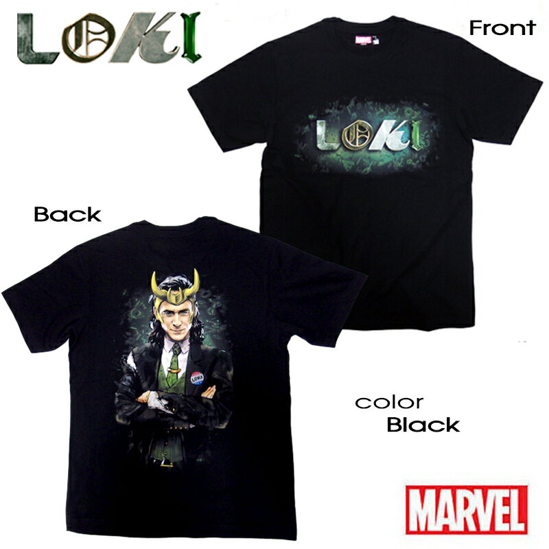 【クロネコゆうパケット便で送料無料 】 MARVEL マーベル ロキ Tシャツ LOKI メンズ 半袖 映画T アメコミ キャラクター tシャツ ムーンナイト ファルコン ハルク アベンジャーズ キャラクター グッズ ダンス ストリート ブラック ペアルック 誕生日プレゼント ギフト