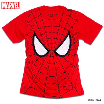 マーベル Tシャツ 半袖 スパイダーマン プリント キャラクター MARVEL アメコミ tシャツ グッズ メンズ キャラクター 赤 レッド アベンジャーズ