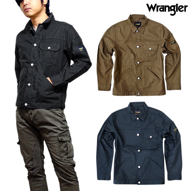 Wrangler ラングラー ワークジャケット Gジャン ボタンダウン メンズ アウター ワークウェア オックス ジャケット 羽織り 大きいサイズ 秋 春 LL 3L