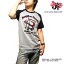 ラグラン Tシャツ 半袖 メンズ キャラクター プリント かわいい tシャツ 日本製「Devil Johnny Ragran SST」デビルジョニーラグランTシャツ!