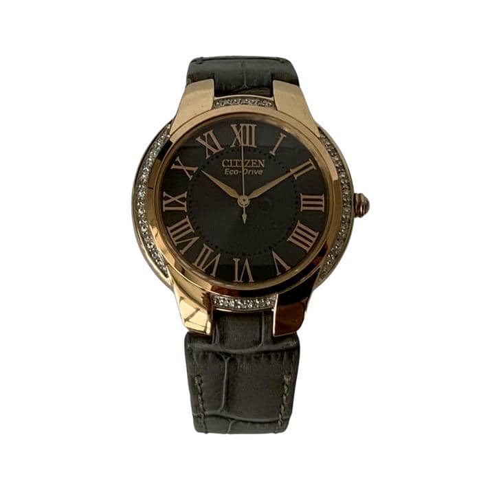 Rakuten - 【中古】CITIZEN シチズン CIENA シエナ Eco-DRIVE エコドライブ ダイヤベゼル EM-0093-08H レディースウォッチ 腕時計
