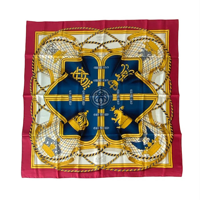 Rakuten - 【中古】Hermès HERMES エルメス スカーフ カレ90 GRANDE TENUE 馬の礼装 マルチカラー レディース