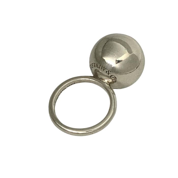 Rakuten - 【中古】TIFFANY ティファニー ハードウェア ボールリング ラージ Ag925 8.0g 指輪